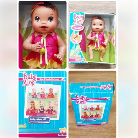 Baby Alive Kicks and Cuddles Newborn Doll - 6" Doll Bottle Does Not Retract - Picture 3 of 17